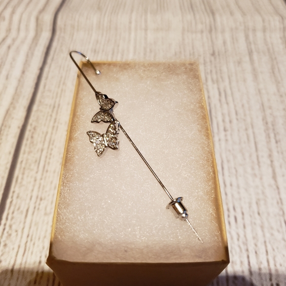 Hypoallergenic Silver crawler wrap earring - Picture 3 of 4